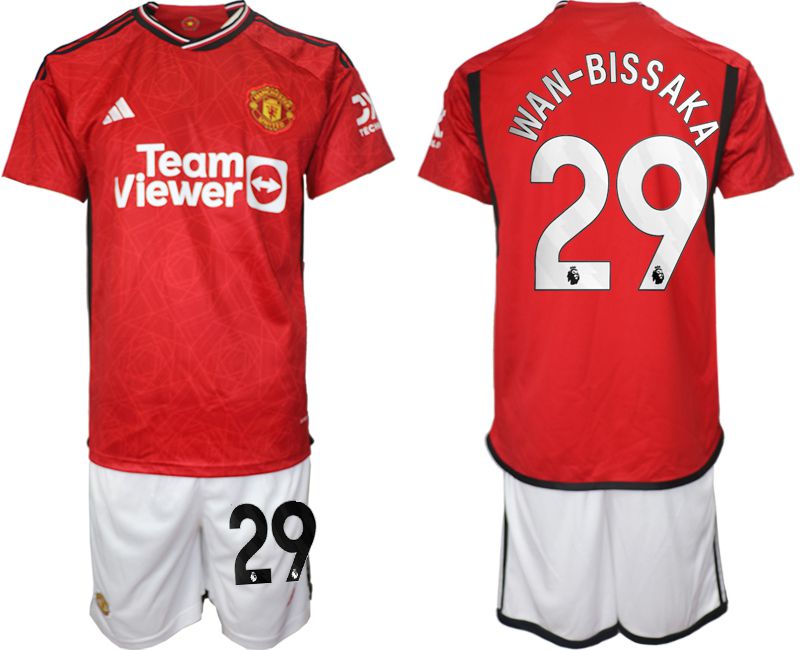 Men 2023-2024 Club Manchester United home red #29 Soccer Jersey